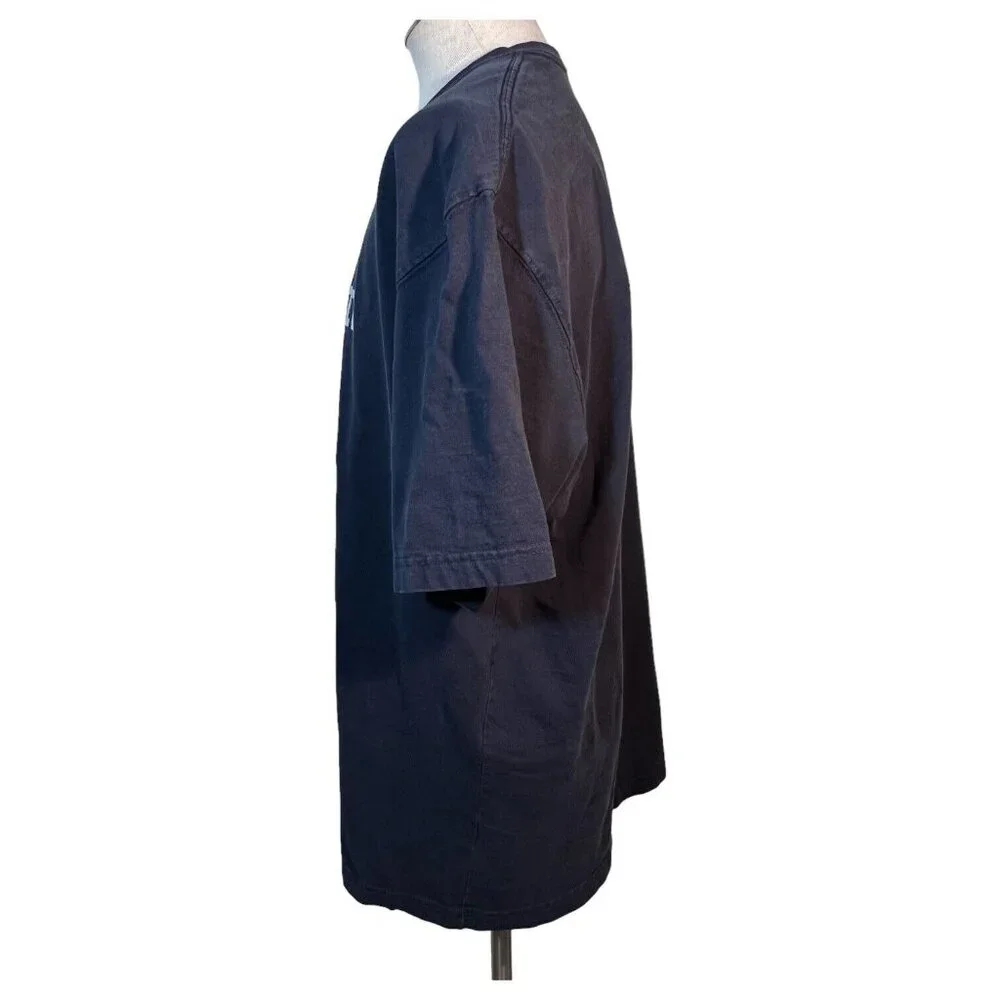 Vintage Mens Carhartt T Shirt 2XL Blue Tee Spell Out Faded Work Streetwear - Picture 7 of 7